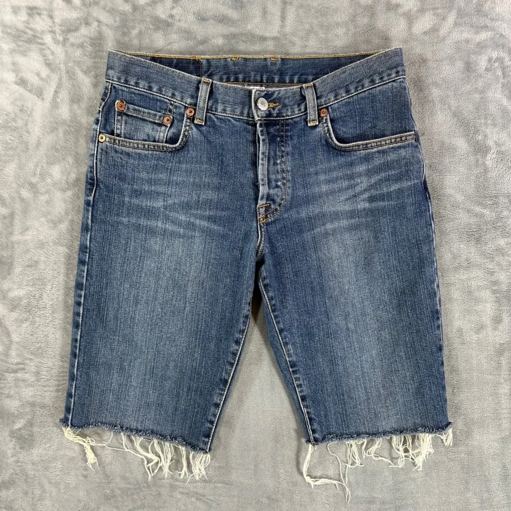 Vintage Lucky Brand Denim Shorts Women's Size‎ 4 / 27 Blue Bermuda Jean Shorts